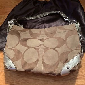 Large coach signature purse